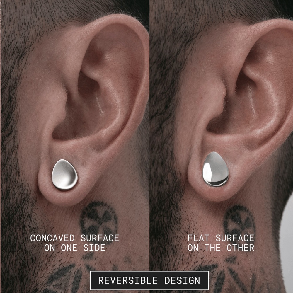 Ask & Embla Signature Teardrop Plugs 10mm/00G Stainless Steel NWOT